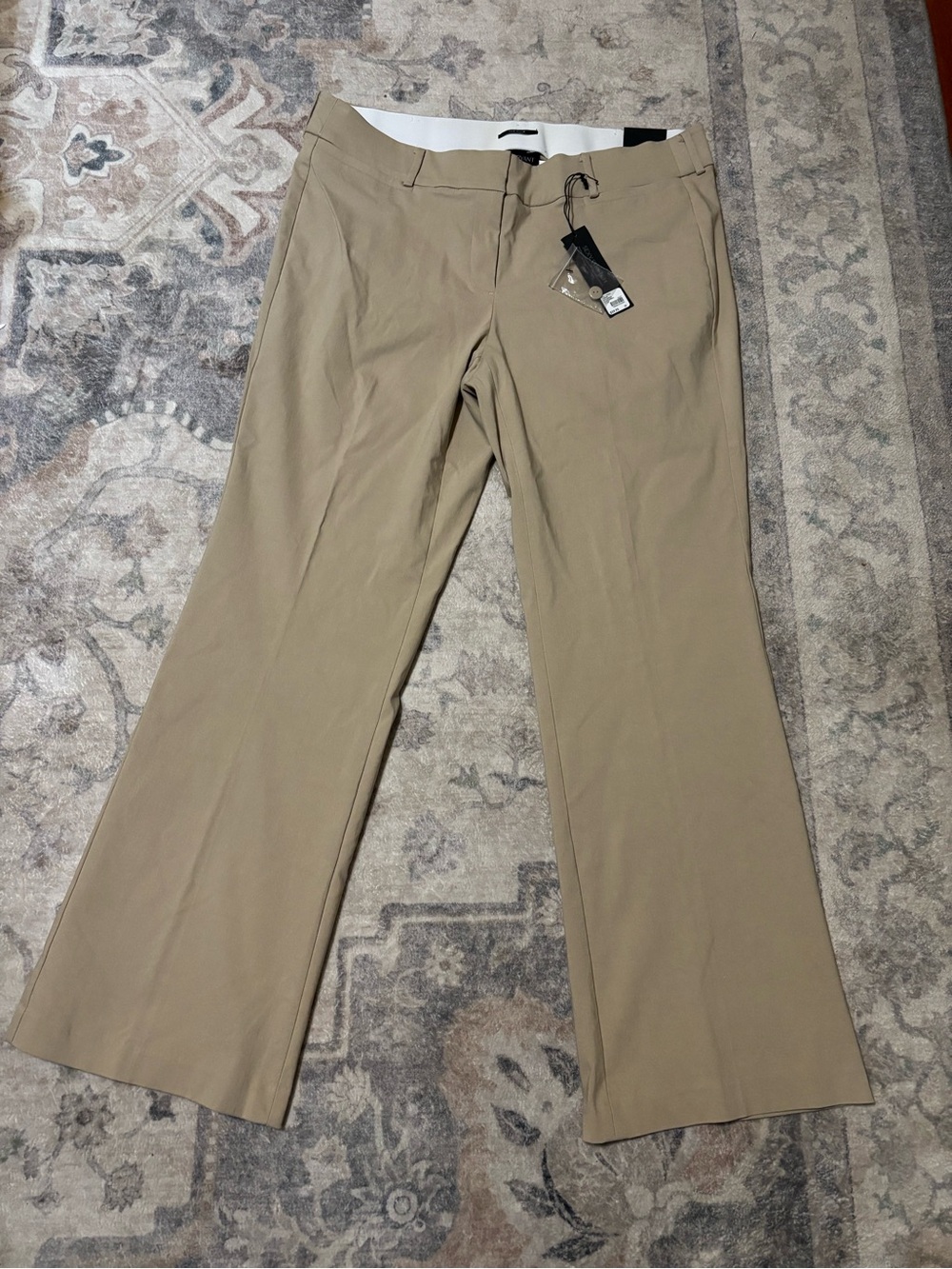 Lane Bryant Pants Womens 20 Beige Flat Front The Allie Straight Leg NWT Office